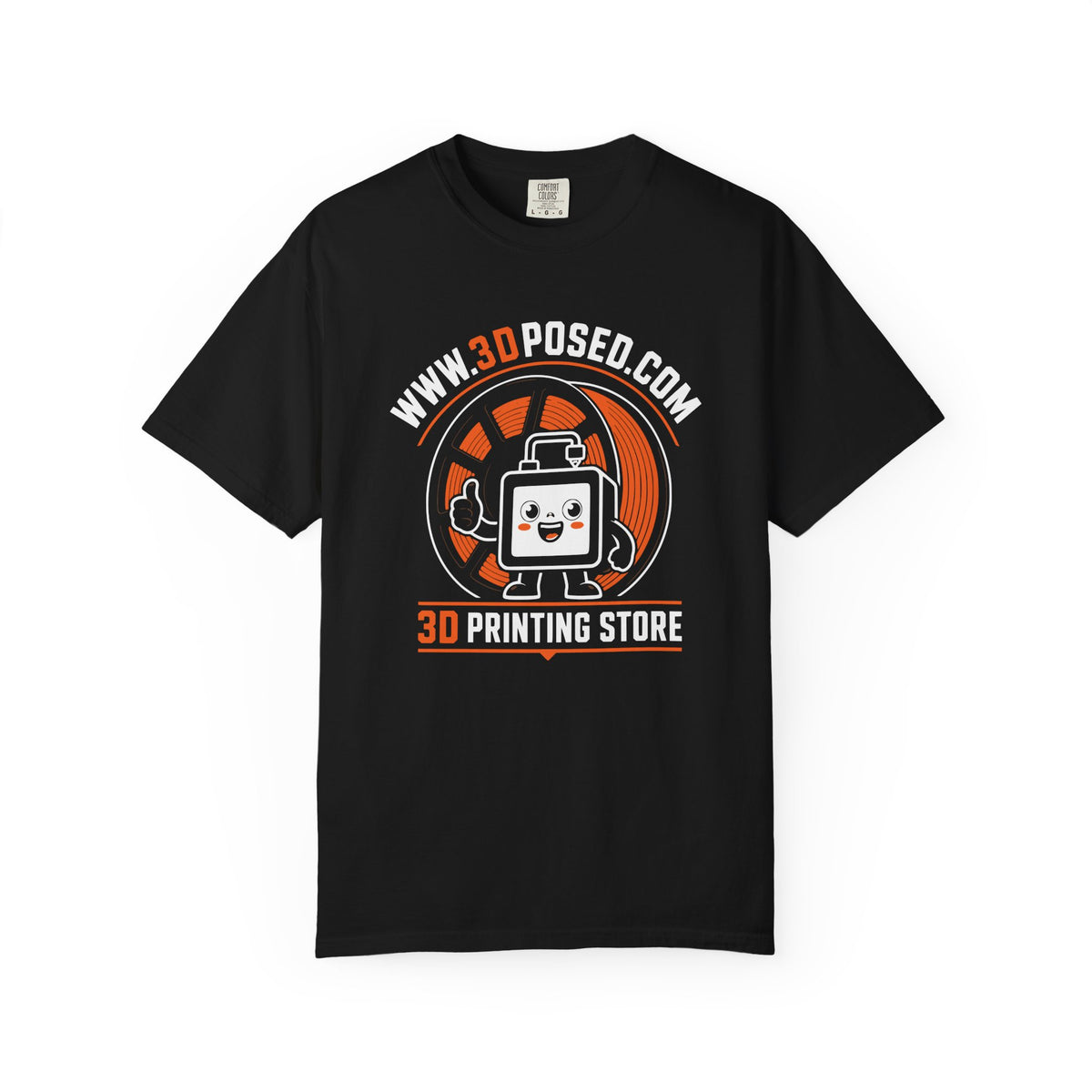 3DPosed 3D Printing Store T-Shirt — Cute 3D Printer Logo Tee