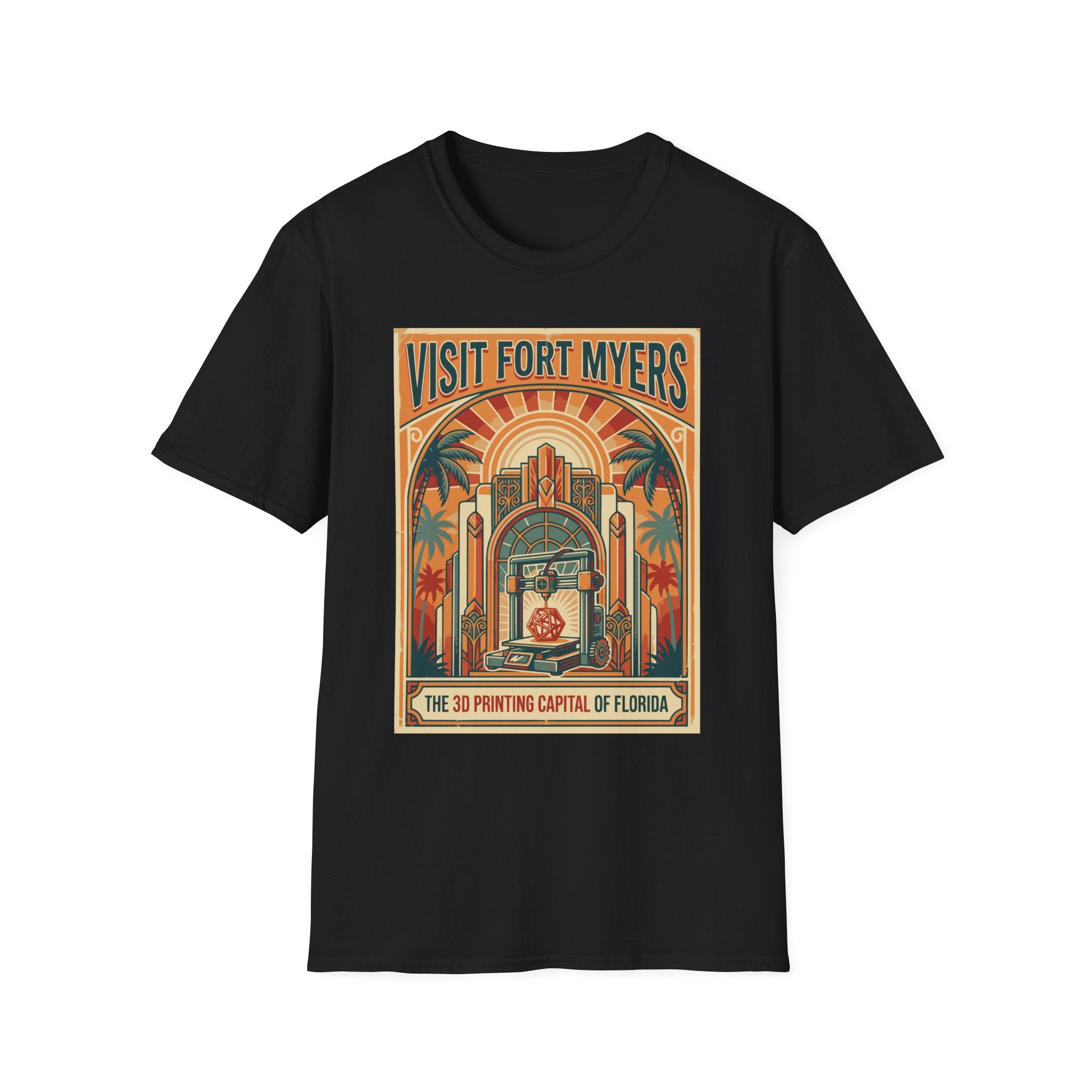 Visit Fort Myers vintage travel poster T-Shirt | Florida 3D Printing Capital
