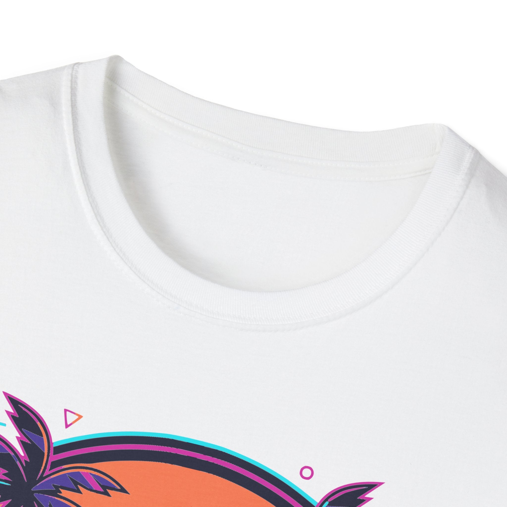 Florida Sunset Palm Trees T-Shirt | Retro Neon Beach Graphic