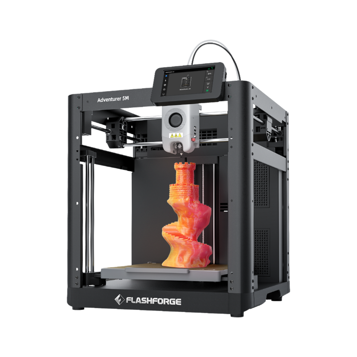 Flashforge AD5M side view showing build plate