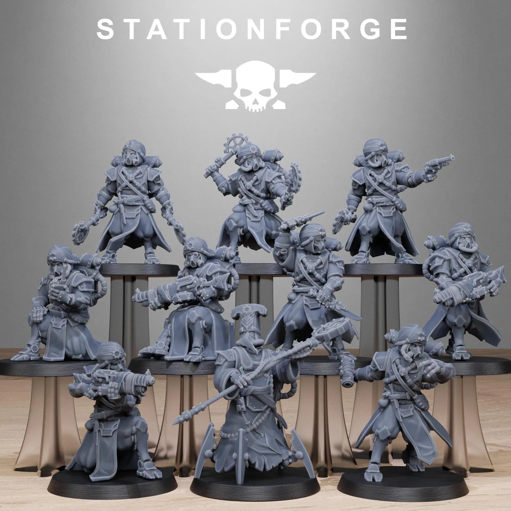 Scavanger Scorchers by Station Forge 28mm Heroic Scale Miniature, 32mm tall, 10 Units, Proxy, Grimdark, Sci-Fi, OPR, Guard, Chaos